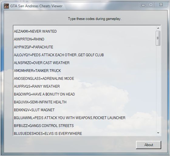Cheats Gta