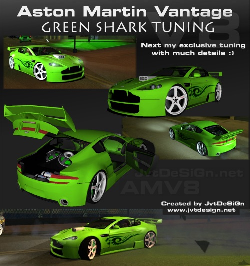 Aston Martin Vantage V8 Green Shark Tuning