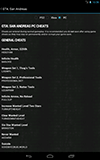 GTA Game Cheats Android tablet screenshot 03