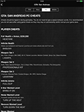 GTA Game Cheats iPad screenshot 03