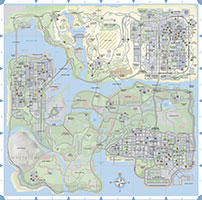 Grand Theft Auto San Andreas Poster and Map Official Rockstar Poster