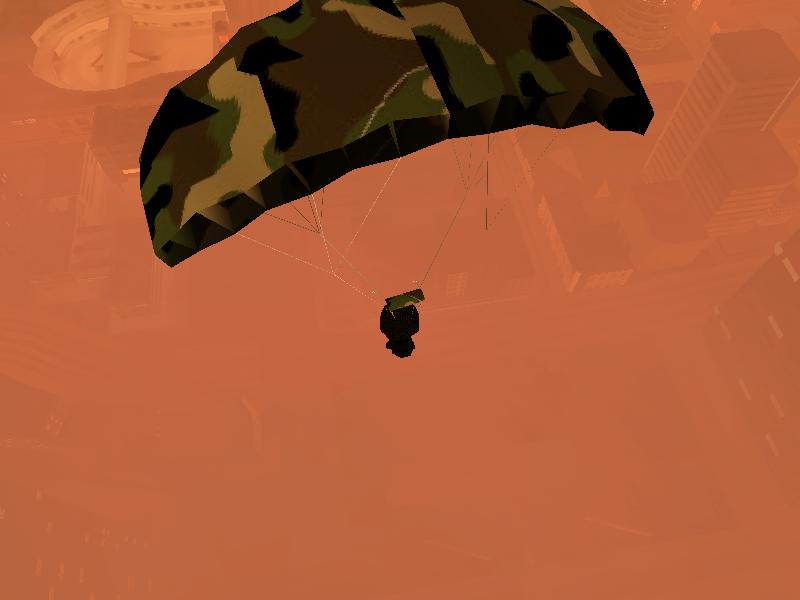 Army forest camo parachute+bag!
